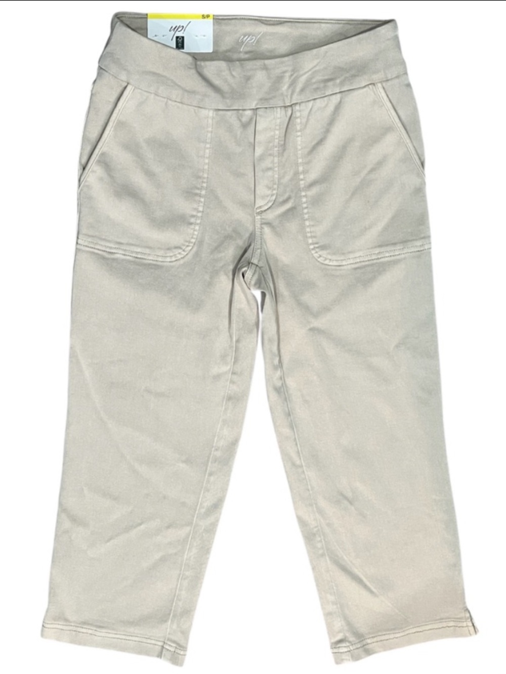 🌸2/$12🌸 NWT Up! Pull On Stretch Capri Pants Tan Size Small